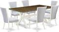 East West Furniture X077VE005-7 7 Piece Dining Table Set Consist of a Rectangle by EastWestFurniture