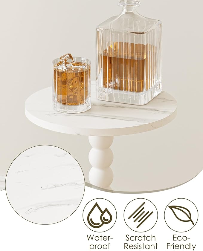 Masupu Round Side Table, Small Drink Table - Image 6