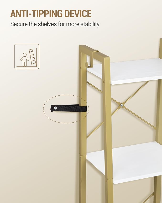 Ladder Shelf, Bookshelf Bookcase, Freestanding Corner Storage Shelve - Image 5