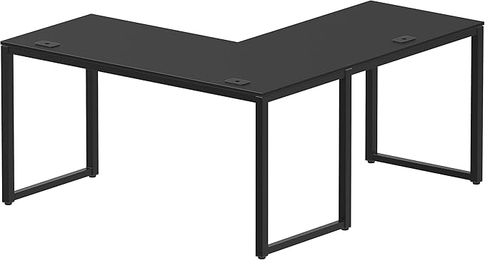 SHW 55 x 60 Inches Commercial-Grade L-Shape Corner Office Computer Desk - Image 7