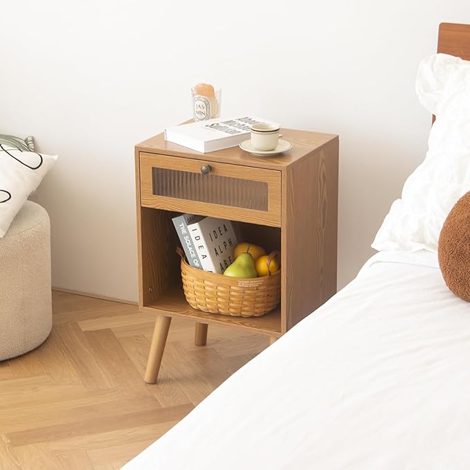 AWASEN Mid Century Nightstand, Bedside Table - Image 7