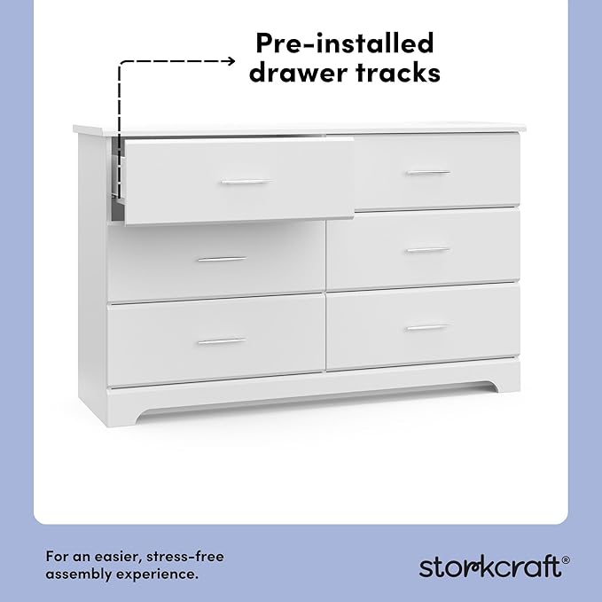 Storkcraft Brookside 6 Drawer Double Dresser – GREENGUARD Gold Certified - Image 4