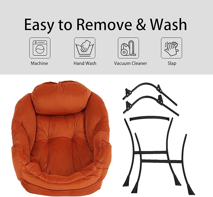 LITA Lazy Chair with Ottoman, Modern Lounge Accent Chair with Armrests and a - Image 5