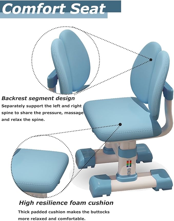 Kids' Table Chair Sets, Kids' Desks Chair, Children Study Desk Writing Table - Image 4