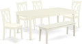 East West Furniture DOCL6-LWH-C 6 Piece Modern Dining Table Set Contains a by EastWestFurniture