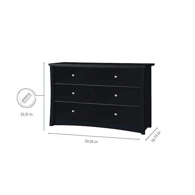 Storkcraft Crescent 6 Drawer Bedroom Dresser – GREENGUARD Gold Certified - Image 3