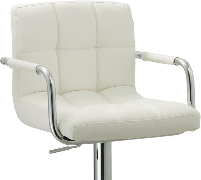 AC Pacific Contemporary Adjustable Swivel Kitchen Bar Stool Chair - Image 3