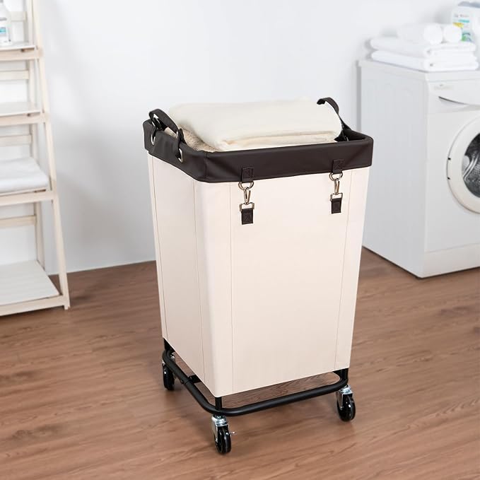 FLYBOX Laundry Hamper with Wheels, 160L Clothes Large Laundry Basket with Steel - Image 5