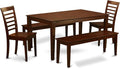 East West Furniture CAML5C-MAH-W 5 Piece Kitchen Table Set by EastWestFurniture