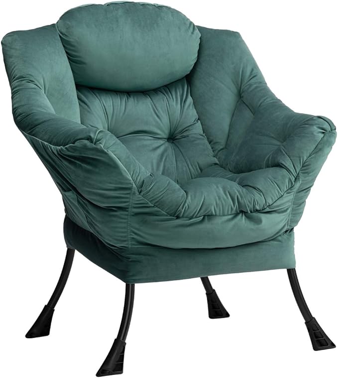HollyHOME Modern Fabric Large Lazy Chair, Accent Oversized Comfy Reading Chair by HollyHOME