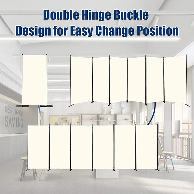 Room Divider 6FT Portable Room Dividers and Folding Privacy Screens, 6 Panel - Image 5
