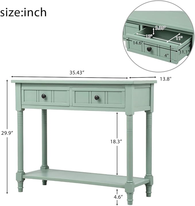 Merax Wood Farmhouse Entry Way Hallway Console Table - Image 2