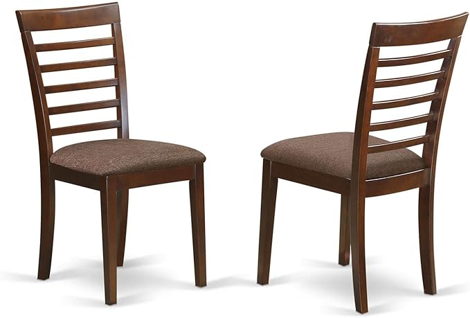 East West Furniture HLML5-MAH-C 5 Piece Dining Table Set - Image 3
