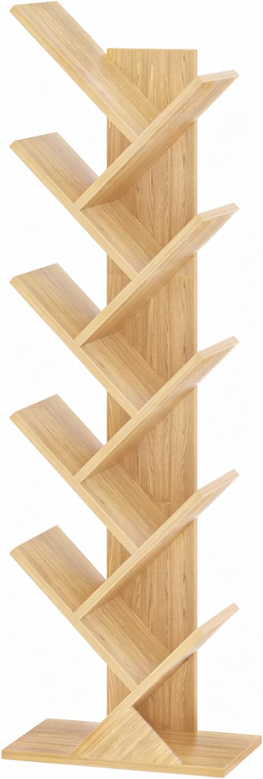 10 Tier Tree Book Shelf, Floor Standing Wood Bookshelf by SHEEPAM