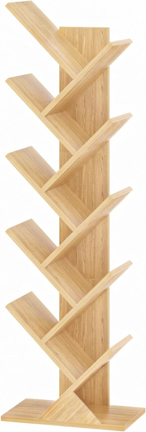 10 Tier Tree Book Shelf, Floor Standing Wood Bookshelf by SHEEPAM
