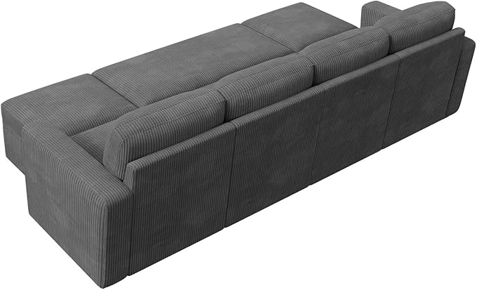 HONBAY Modular Sectional Sleeper Sofa Bed, Corduroy Pull Out Couch - Image 8
