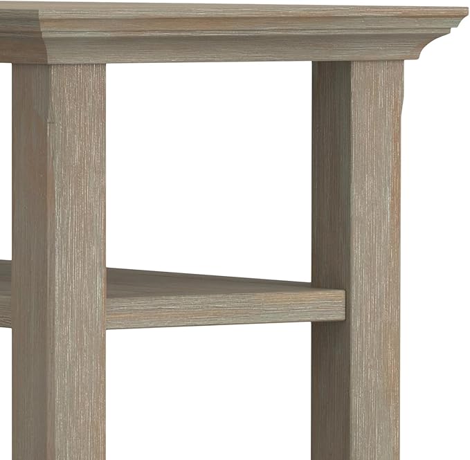 SIMPLIHOME Acadian 14-inch Wide Solid Wood Narrow End Table in Distressed Grey - Image 6