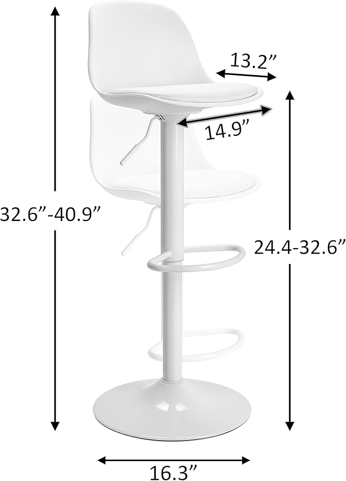 Finnhomy Bar Stools Set of 2, Swivel Barstools - Image 3