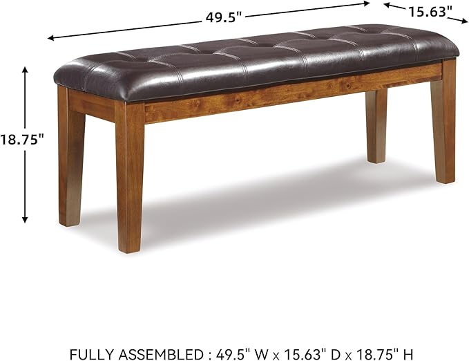 Signature Design by Ashley Ralene Tufted Upholstered Dining Room Bench - Image 3