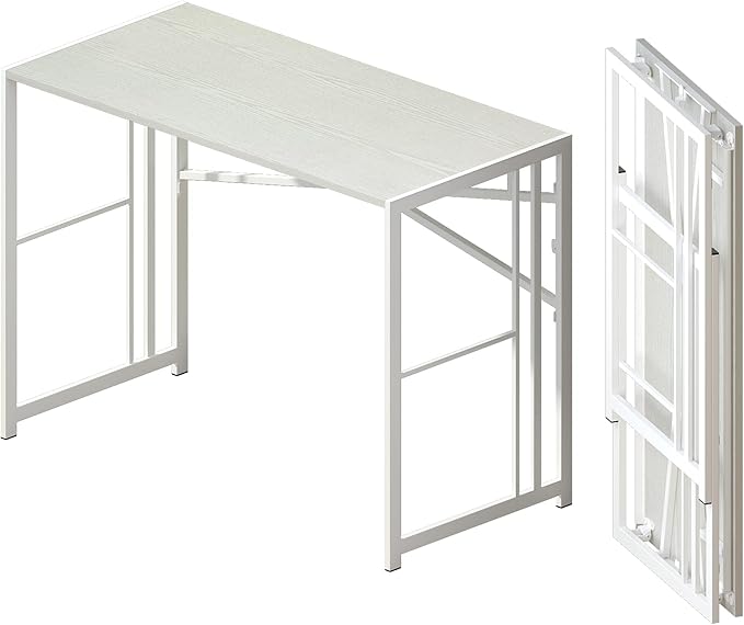 Folding Desk 40 inch Writing Gaming Computer Camping Table, No Assembly by Lutown-TeenHome