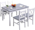 soges Dining Table Set for 4, 42.5 inch Pine Wood Dining Room Table by soges