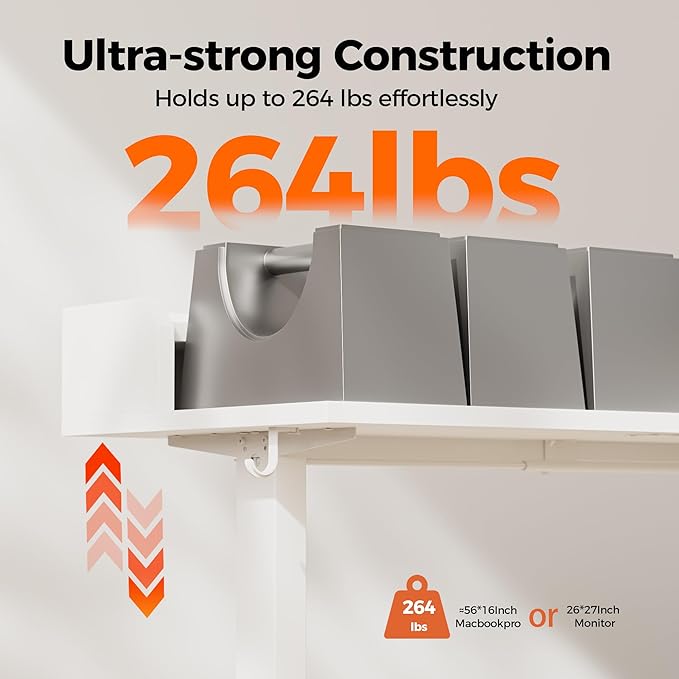 Agilestic L Shaped Standing Desk, Adjustable Height Corner Gaming Desk - Image 5
