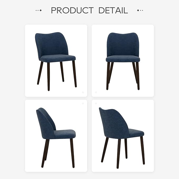 COLAMY Upholstered Dining Chairs Set of 4, Modern PU Leather Dining Room - Image 6