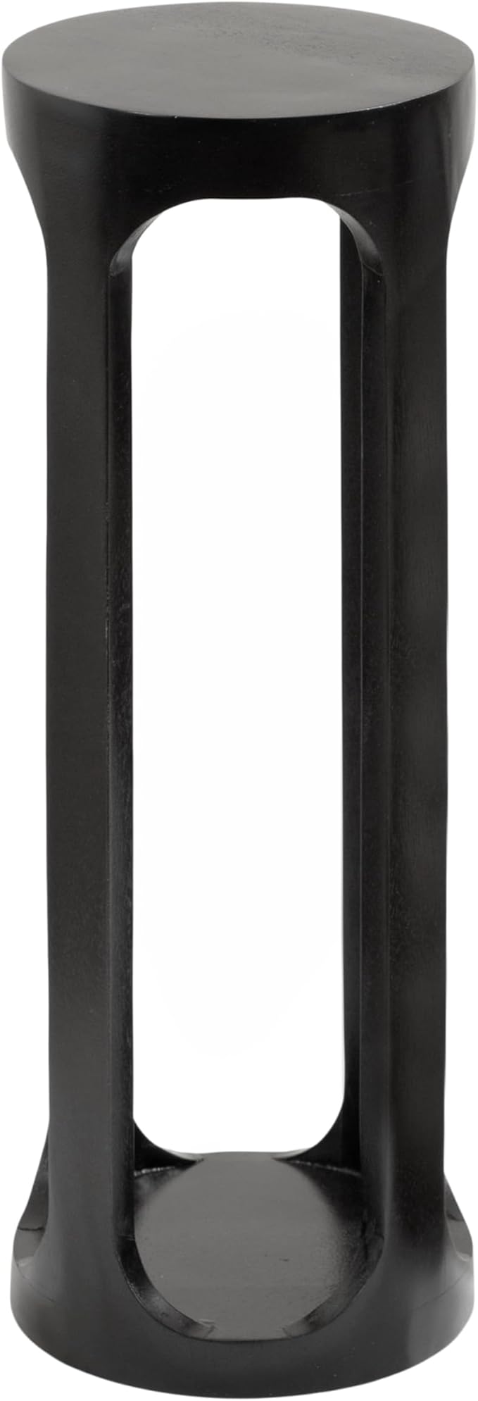 Kate and Laurel Dahl Modern Wooden Round Drink Table; 8 x 23; Black; - Image 9
