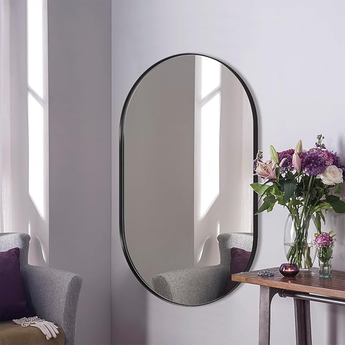 ANDY STAR Oval Bathroom Mirrors, 30x48’’ Double Vanity Mirror, Stainless Steel - Image 7