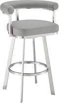 Armen Living Magnolia Swivel Counter Stool in Brushed Stainless Steel by ArmenLiving