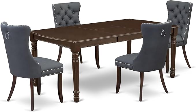 East West Furniture DODA5-MAH-13 5 Piece Dinette Set Includes a Rectangle by EastWestFurniture