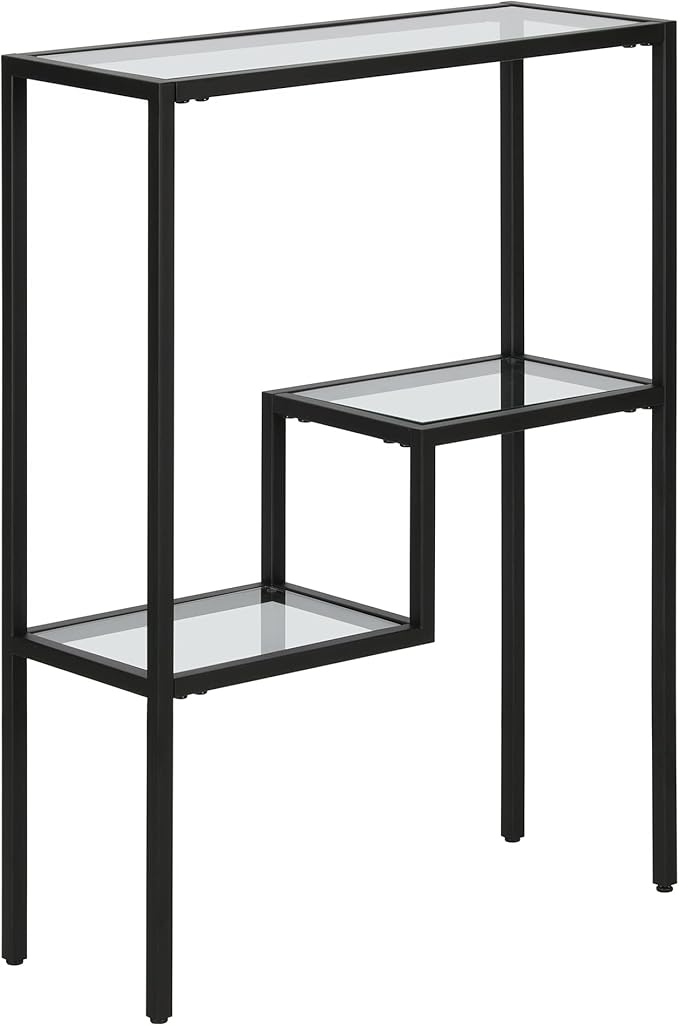 Henn&Hart 22" Wide Rectangular Console Table in Blackened Bronze, Entryway Table by HennHart