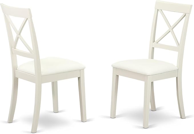 East West Furniture VABO7-LWH-LC 7 Piece Dining Table Set Consist of an Oval - Image 4