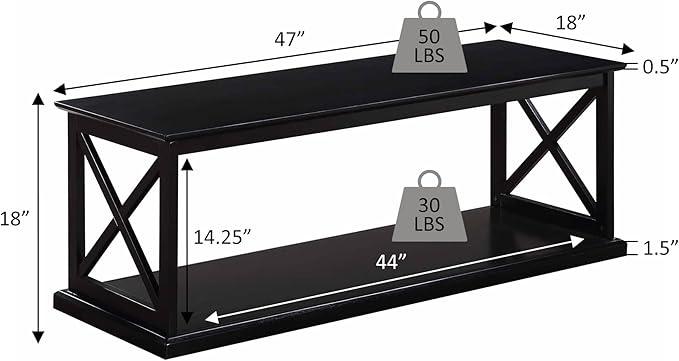 Convenience Concepts Coventry Coffee Table 47" - Image 3