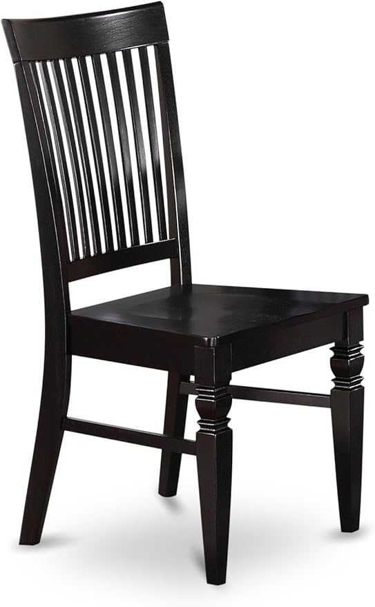 East West Furniture DLWE5-BLK-W 5 Piece Dinette Set - Image 8
