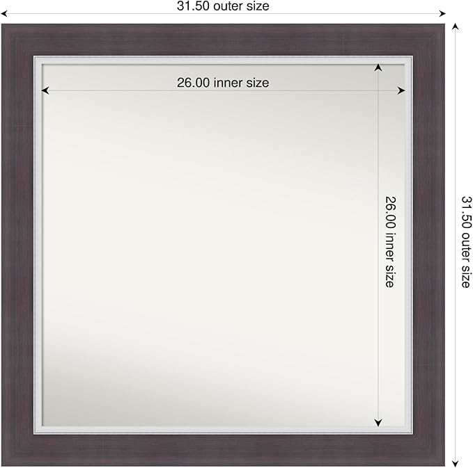 Amanti Art Brown Bathroom Mirror - Image 3