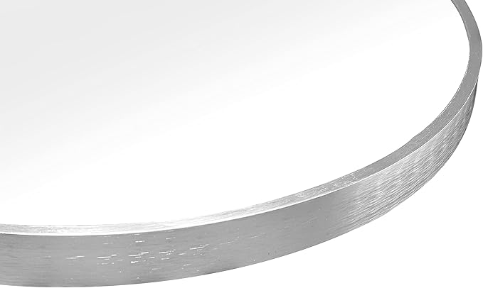 FrameWorks 20" Deluxe Contemporary Silver Circular Aluminum Mirror - Image 7