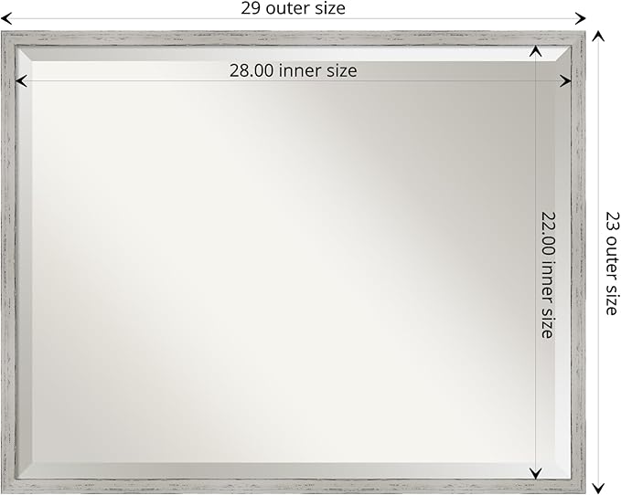 Amanti Art White Bathroom Mirror - Image 4