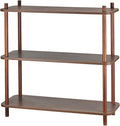 3 Tier Vintage Bookcase with Wood Frame Easy Assemble Construct by ALPOME