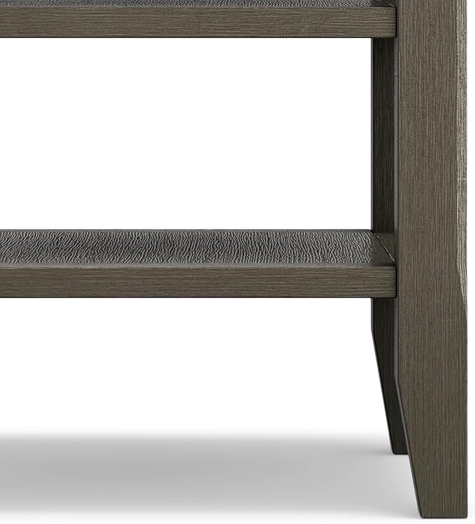 SIMPLIHOME Acadian SOLID WOOD 19 inch Wide Square Transitional End Table in - Image 7