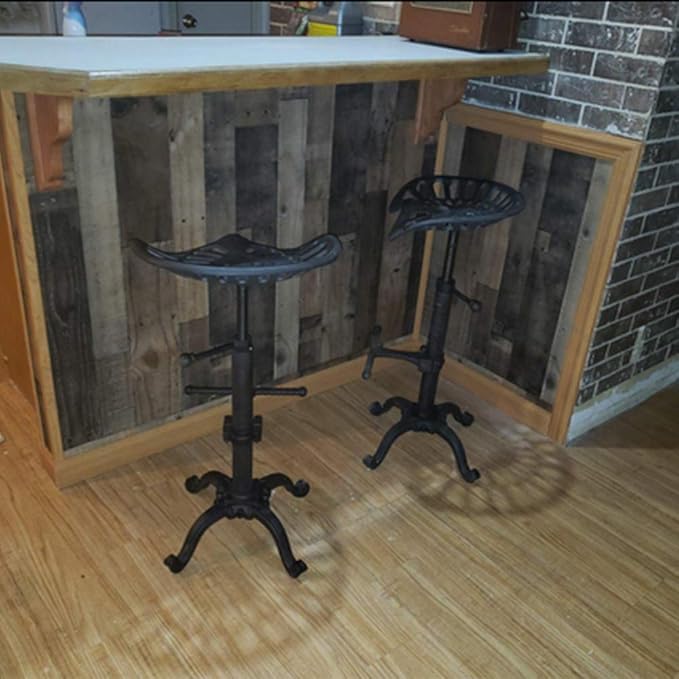 Industrial Bar Stool-Swivel Tractor Seat-Kitchen Dining Counter Chair-Extra Pub - Image 4