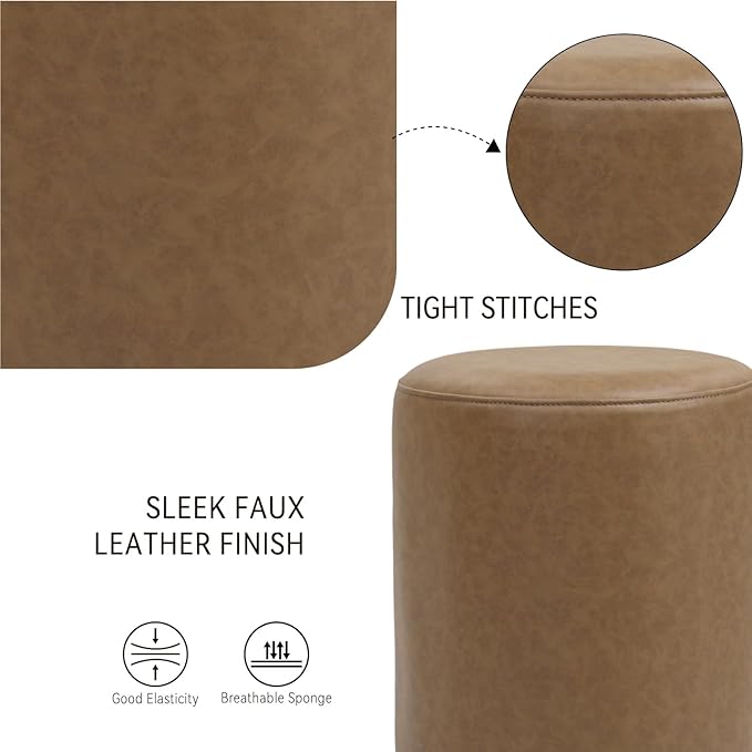 Get Set Style Modern Round Ottoman - Image 4