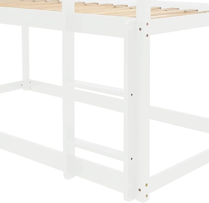 HomSof Twin Over Twin Low Floor Loft Bed - Image 7