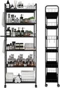 6 Tier 10in Slim Rolling Storage Cart by Seadasyoon