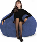 Bean Bag Chair for Adults Kids Without Filling Comfy Fluffy Round Beanbag Couch by FunnyFurnitureforYourHous