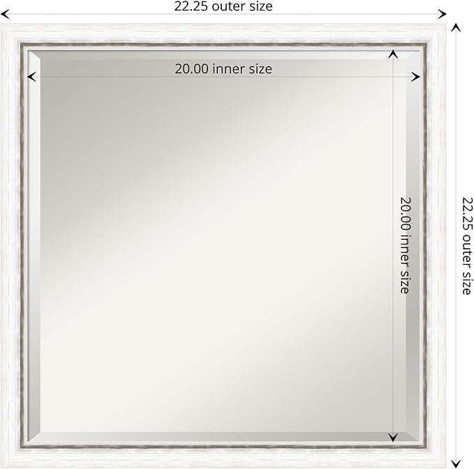 Amanti Art White Bathroom Mirror - Image 4
