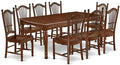 East West Furniture DODO9-MAH-W 9 Piece Dining Set Includes a Rectangle Dining by EastWestFurniture