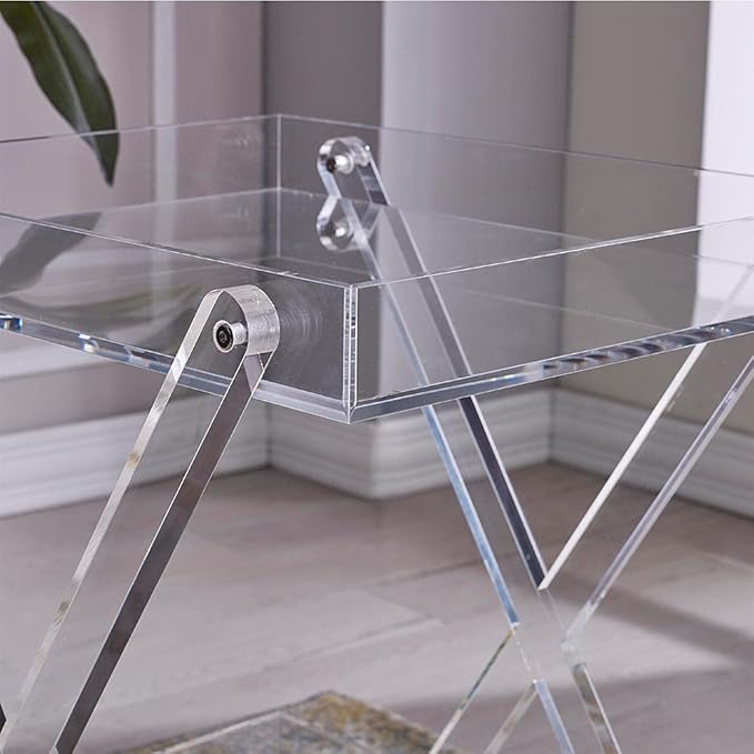 LIKENOW Furniture Acrylic Rectangular Tray Table - Image 5