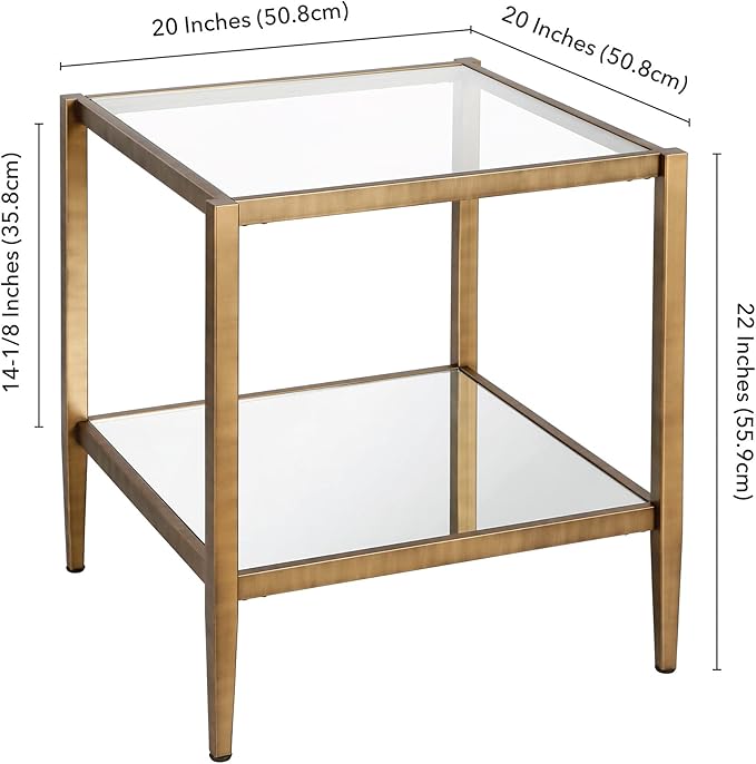 Henn&Hart 20" Wide Square Side Table - Image 3