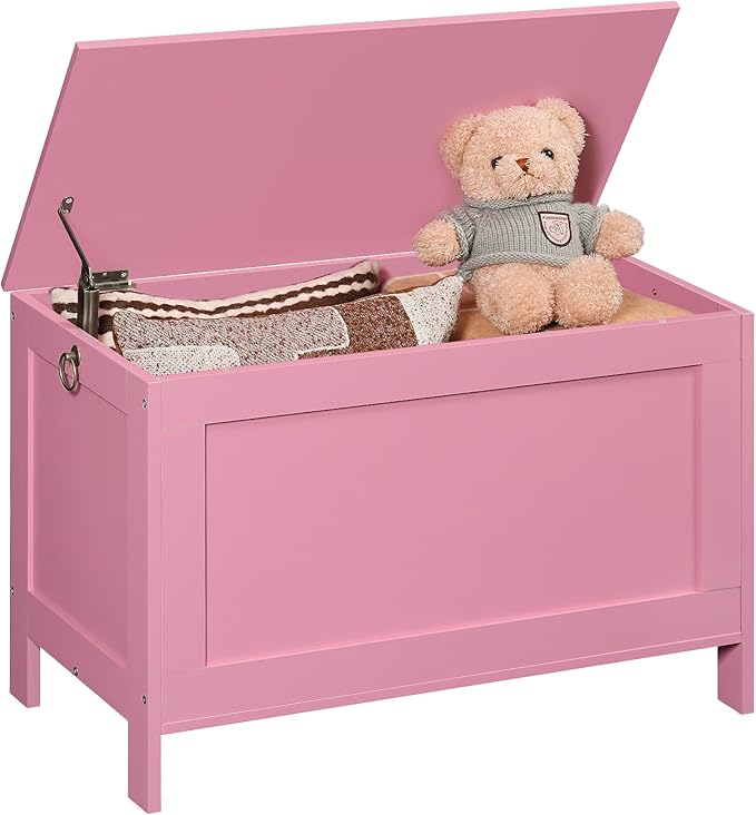 HOOBRO Toy Box, Retro Wooden Look Storage Chest - Image 6